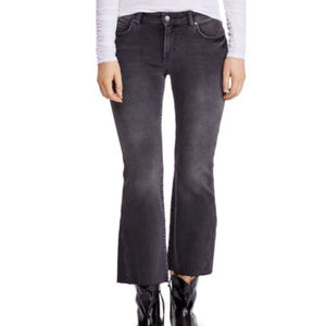 Free People long black denim cut offs